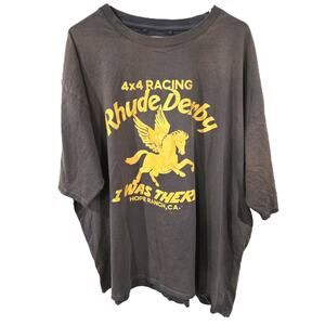 Rhude Size 2XL Men's Grey F1 Derby Graphic Tee